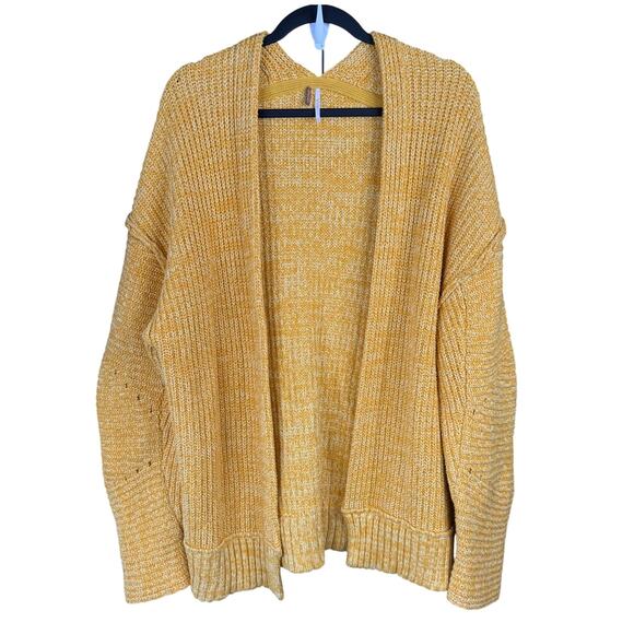 FREE PEOPLE XS High Hopes Cardigan Oversized Cozy Chunky Open Front Marmalade - Picture 1 of 10